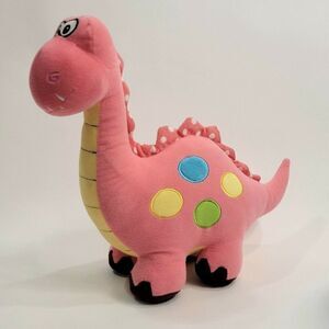 Marsjoy Pink Polkadot 14" Plush Dinosaur